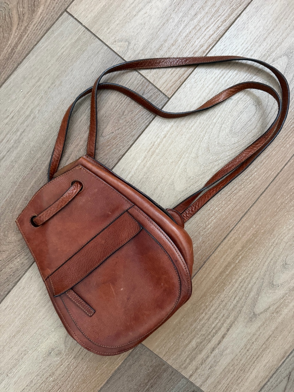 Barney’s New York Cognac Leather Backpack